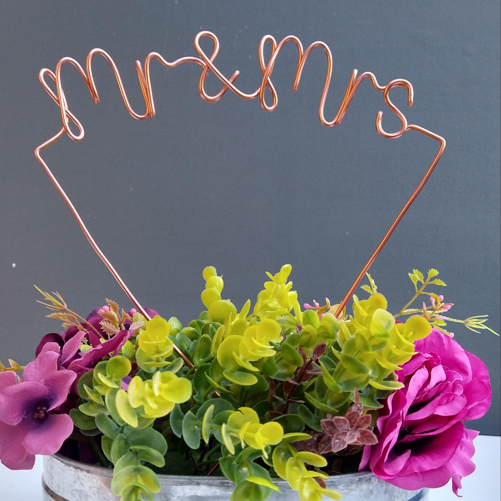 Mr & Mrs Cake Topper