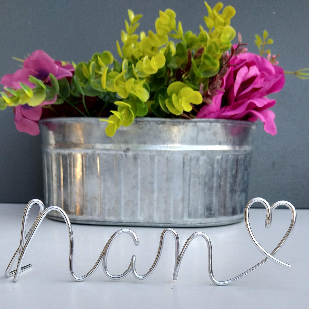 Freestanding Wire Mum Sign