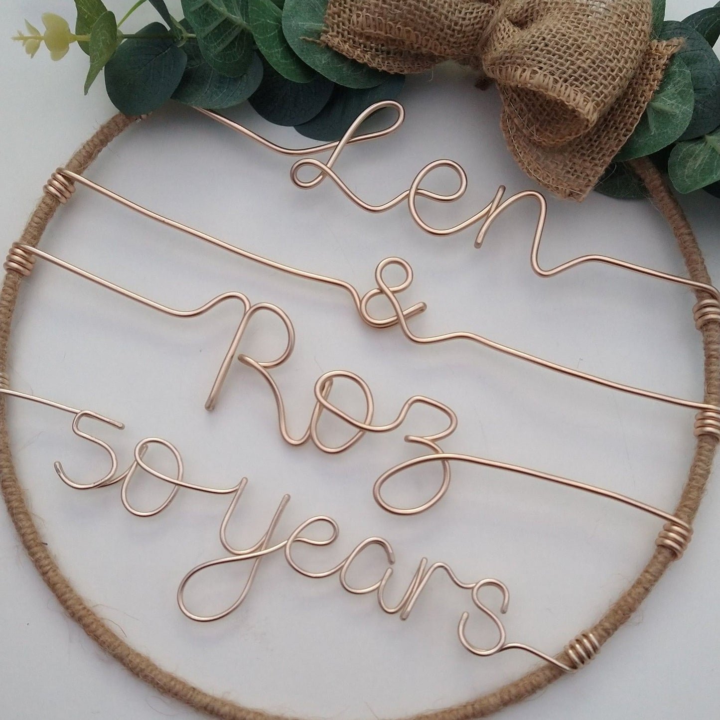 Custom Twine Wrapped Hoop