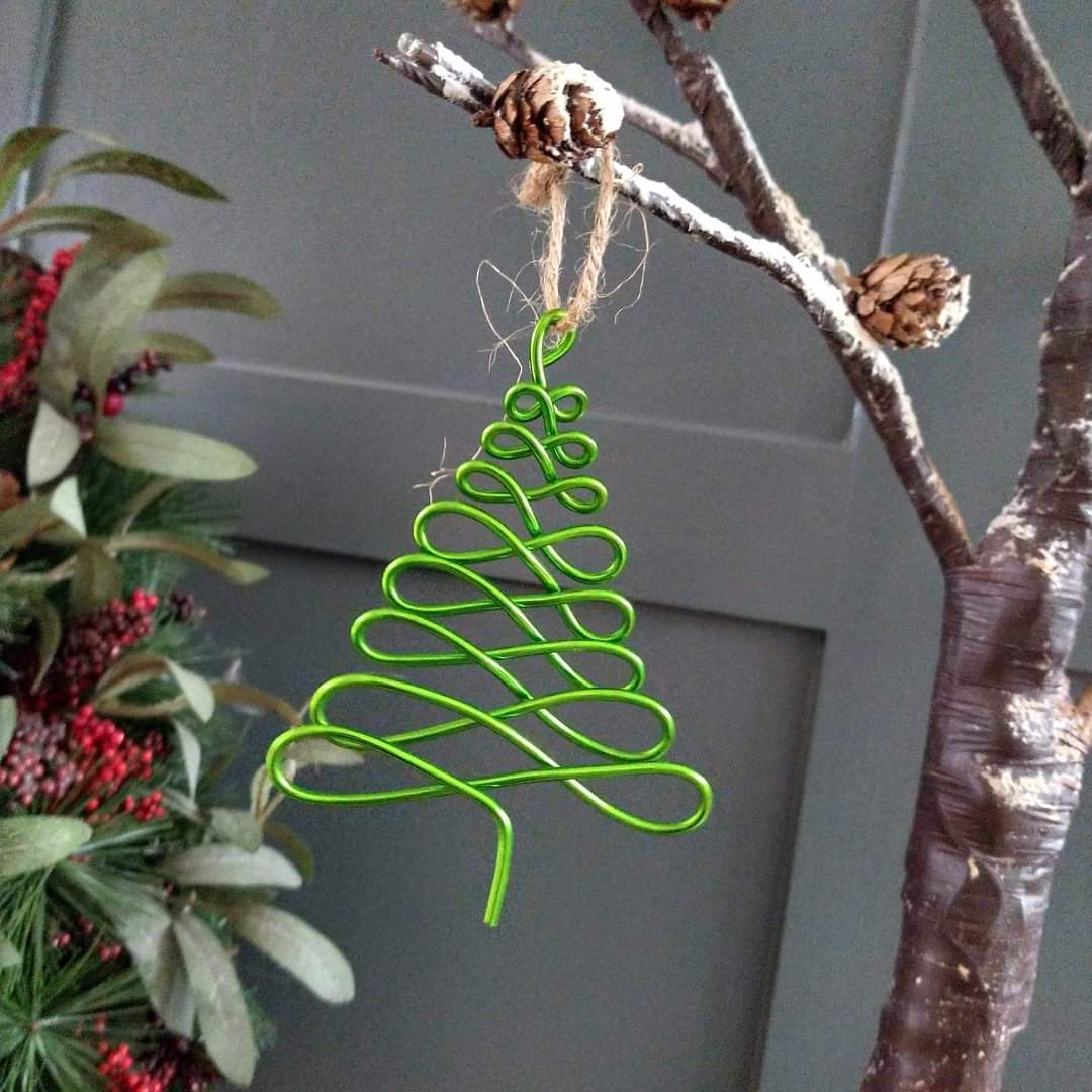 Hanging Wire Christmas Trees x 4