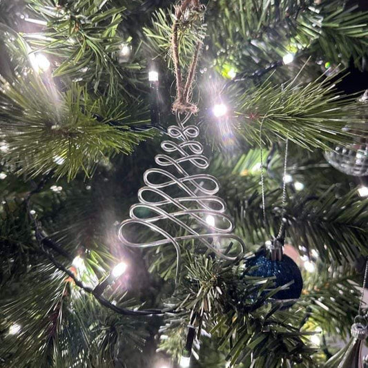 Hanging Wire Christmas Trees x 4