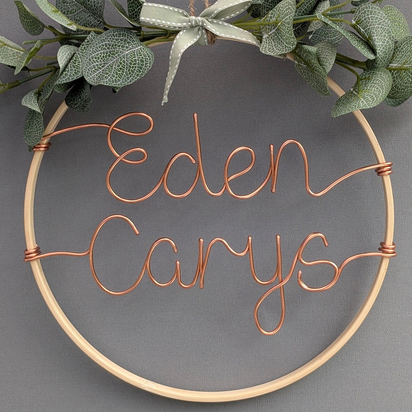 Custom Decorated Wooden Hoop