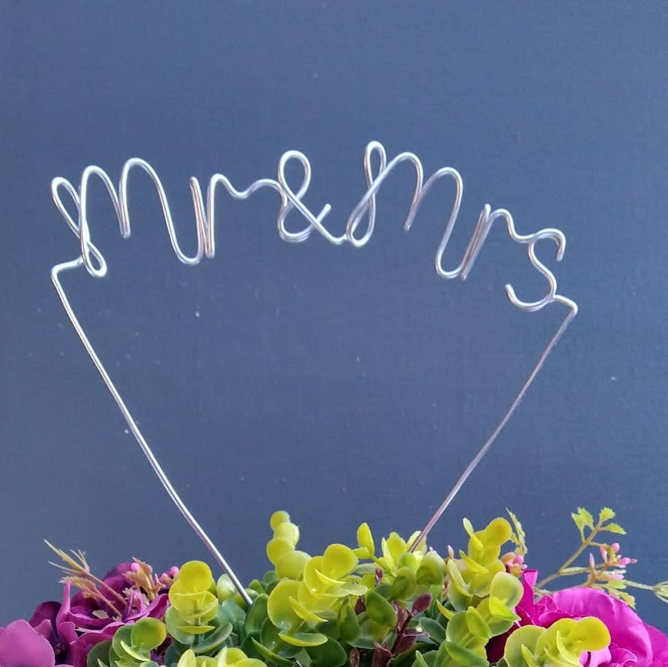 Mr & Mrs Cake Topper